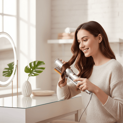 2-in-1 Rotating Hair Brush | Styling & Smoothing | Rechargeable Design