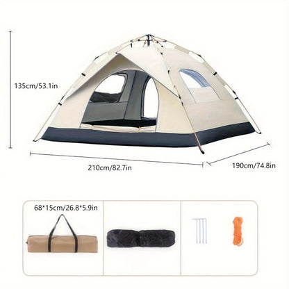 4-Person Pop-Up Tent | UV Protection | Instant Setup Camping Tent