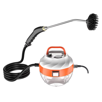 High-Pressure Steam Cleaner | 2800W | Chemical-Free | For Kitchen, Car & Bathroom | Orange & White