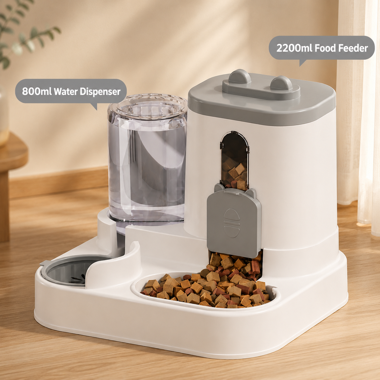 Automatic Pet Feeder & Water Dispenser | For Dogs & Cats | Programmable Design