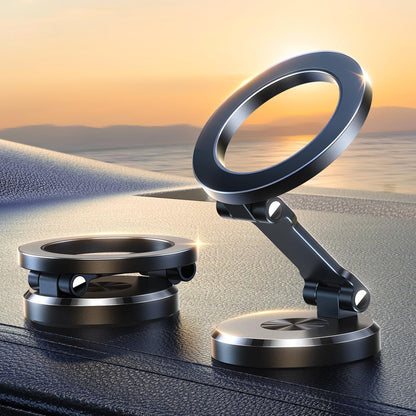 Magnetic Car Phone Holder | 360 Degree Rotating | Foldable | Zinc Alloy & ABS | Universal Fit