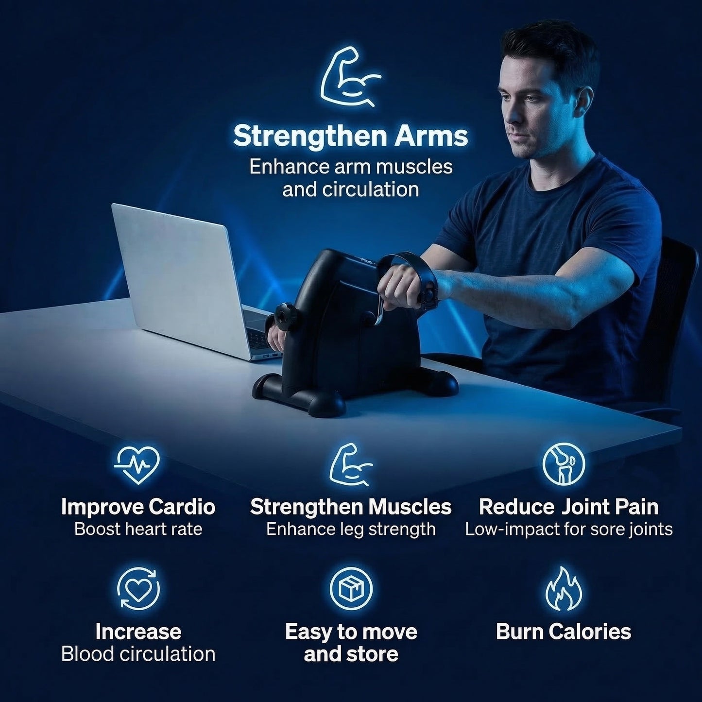 Herena™ Mini Pedal Exercise Bike