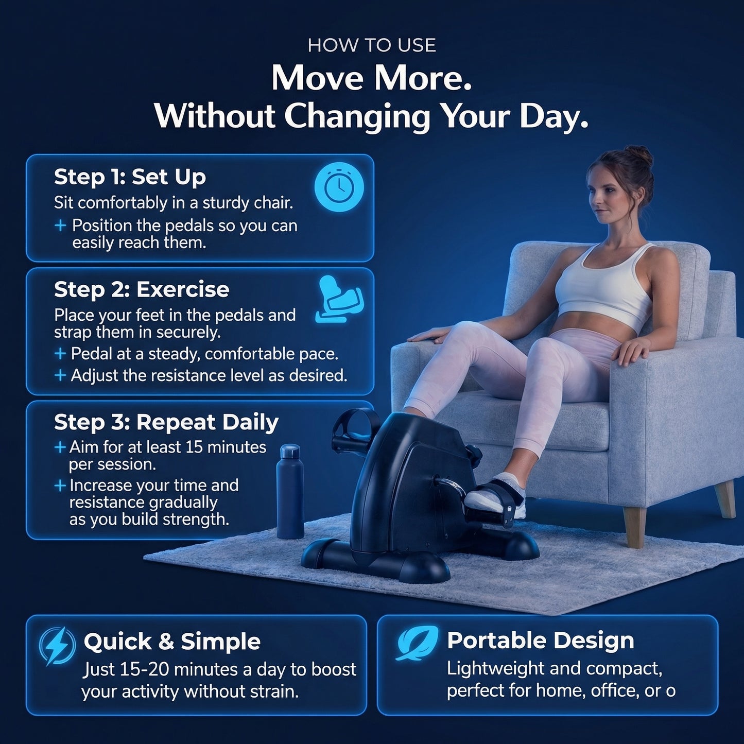 Herena™ Mini Pedal Exercise Bike