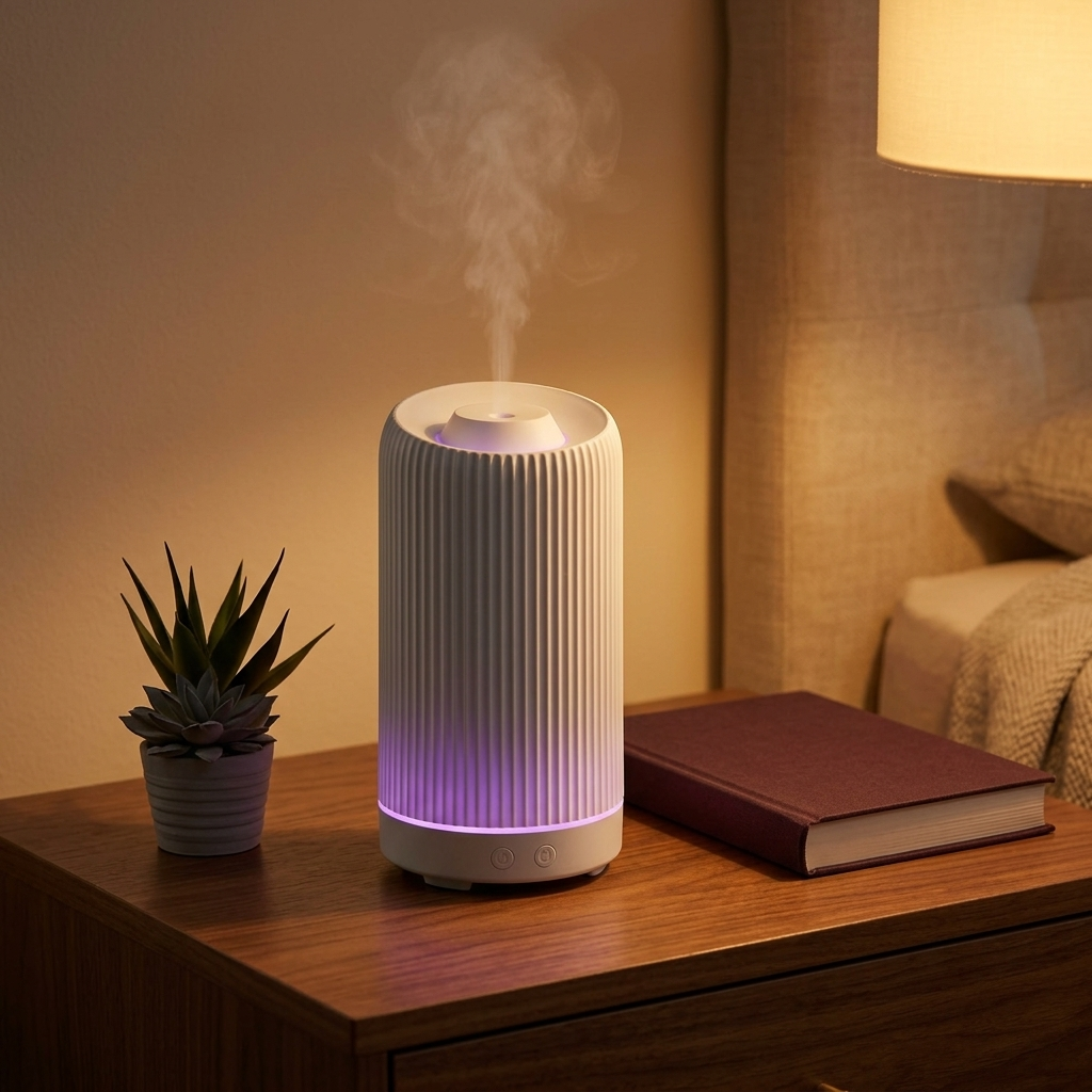 Cool Mist Humidifier & Diffuser | 100ml | 36dB | 8hr+ | Remote Control | White & Wood Grain