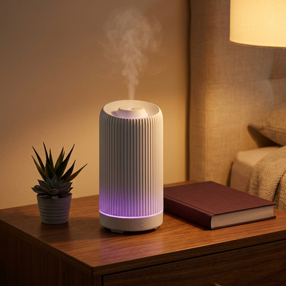 Cool Mist Humidifier & Diffuser | 100ml | 36dB | 8hr+ | Remote Control | White & Wood Grain