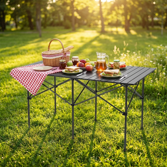 Folding Picnic Table | Aluminium Frame | Lightweight | Compact Portable