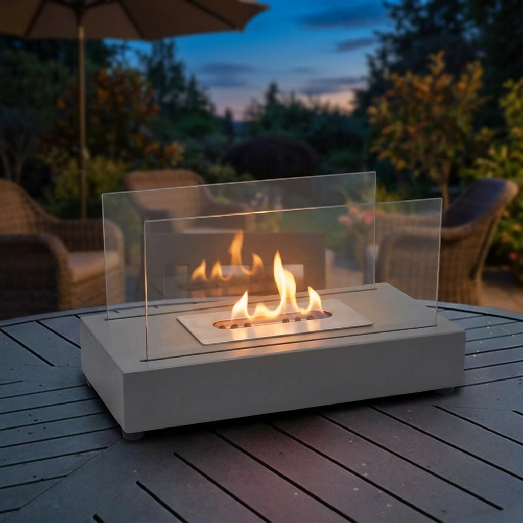 Tabletop Fire Pit with S'mores Maker Kit | Portable Mini Fireplace | Indoor & Outdoor