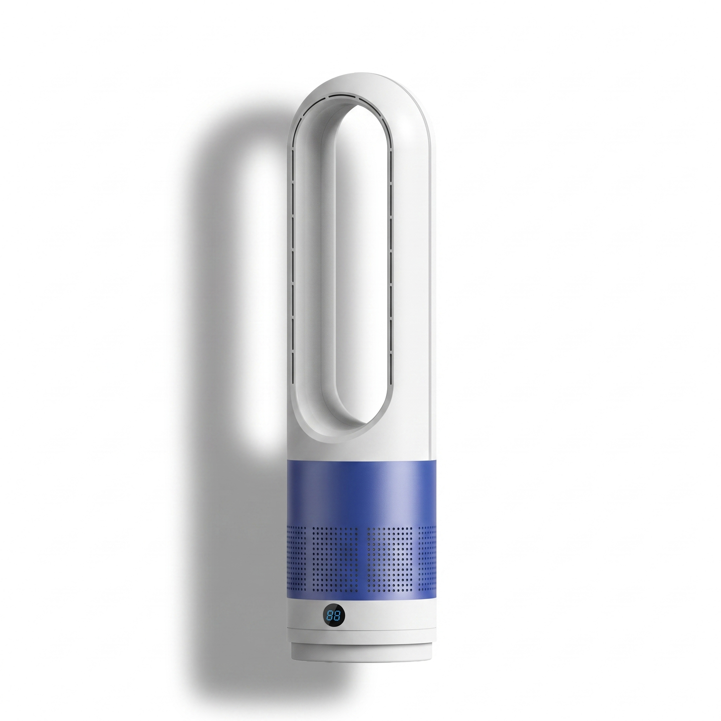 Bladeless Tower Fan & Air Purifier | HEPA | Quiet DC Motor | Remote | White, Platinum & Silver