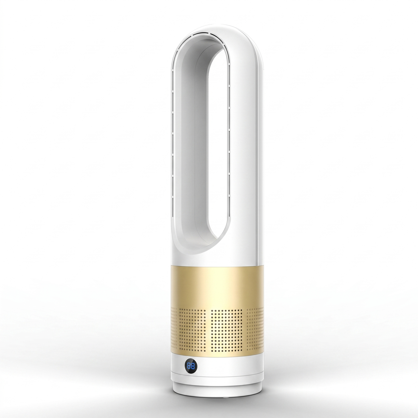 Bladeless Tower Fan & Air Purifier | HEPA | Quiet DC Motor | Remote | White, Platinum & Silver
