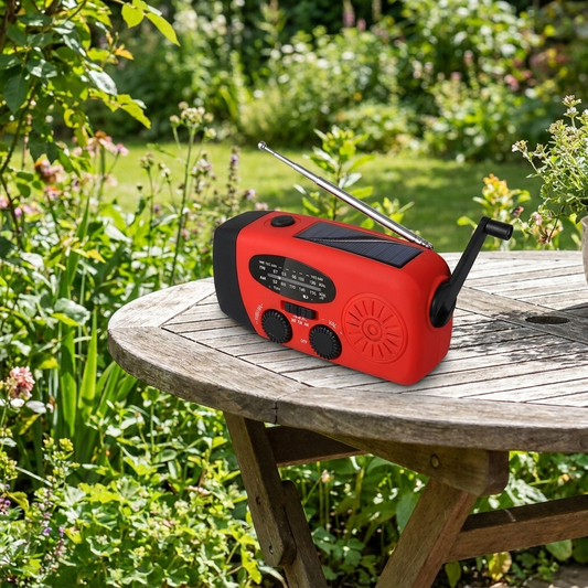 Emergency Solar Radio | Hand Crank & USB | AM/FM/NOAA | Power Bank | 2000mAh