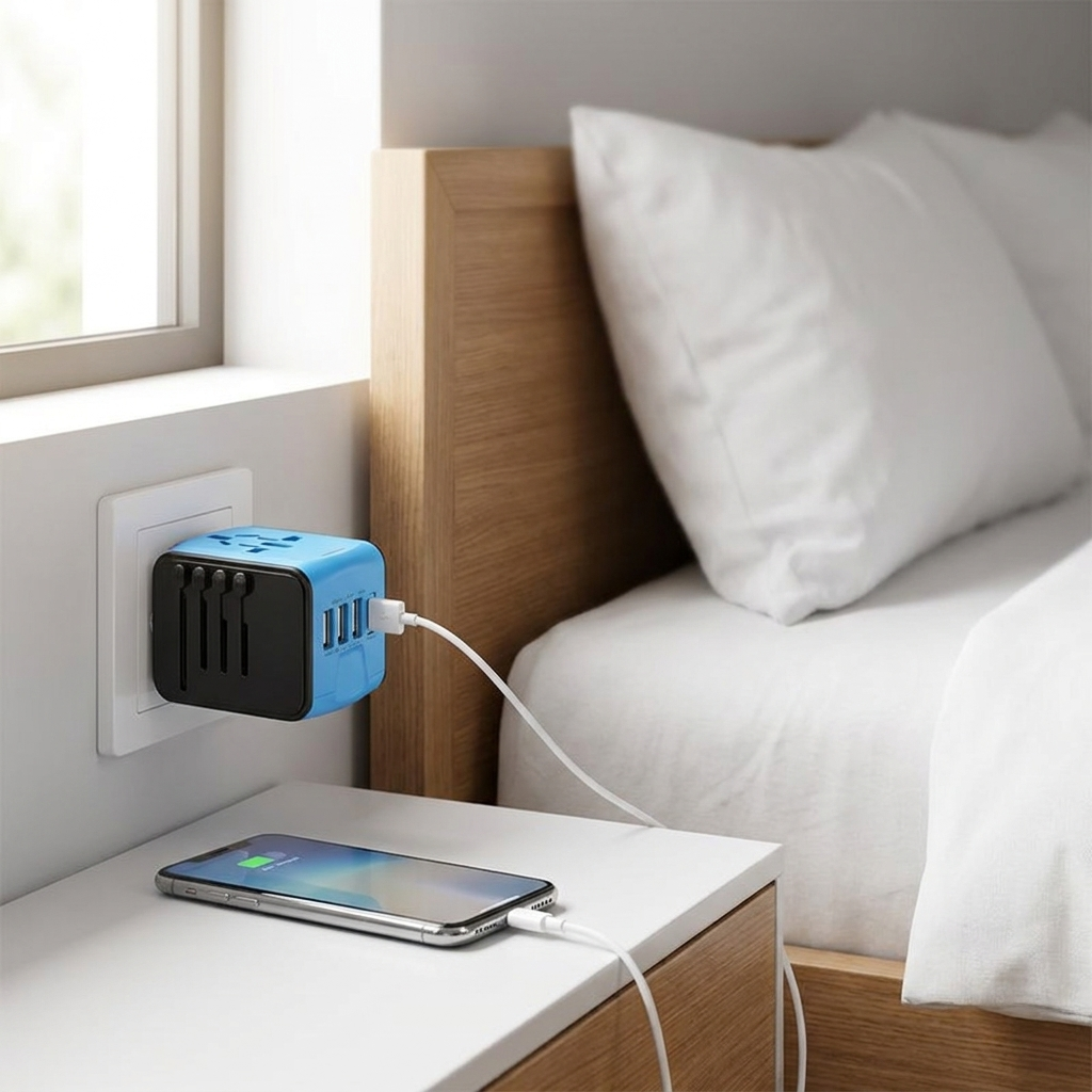 Universal Travel Adapter | 150+ Countries | USB Ports | Safety Shutters | 4 Colours