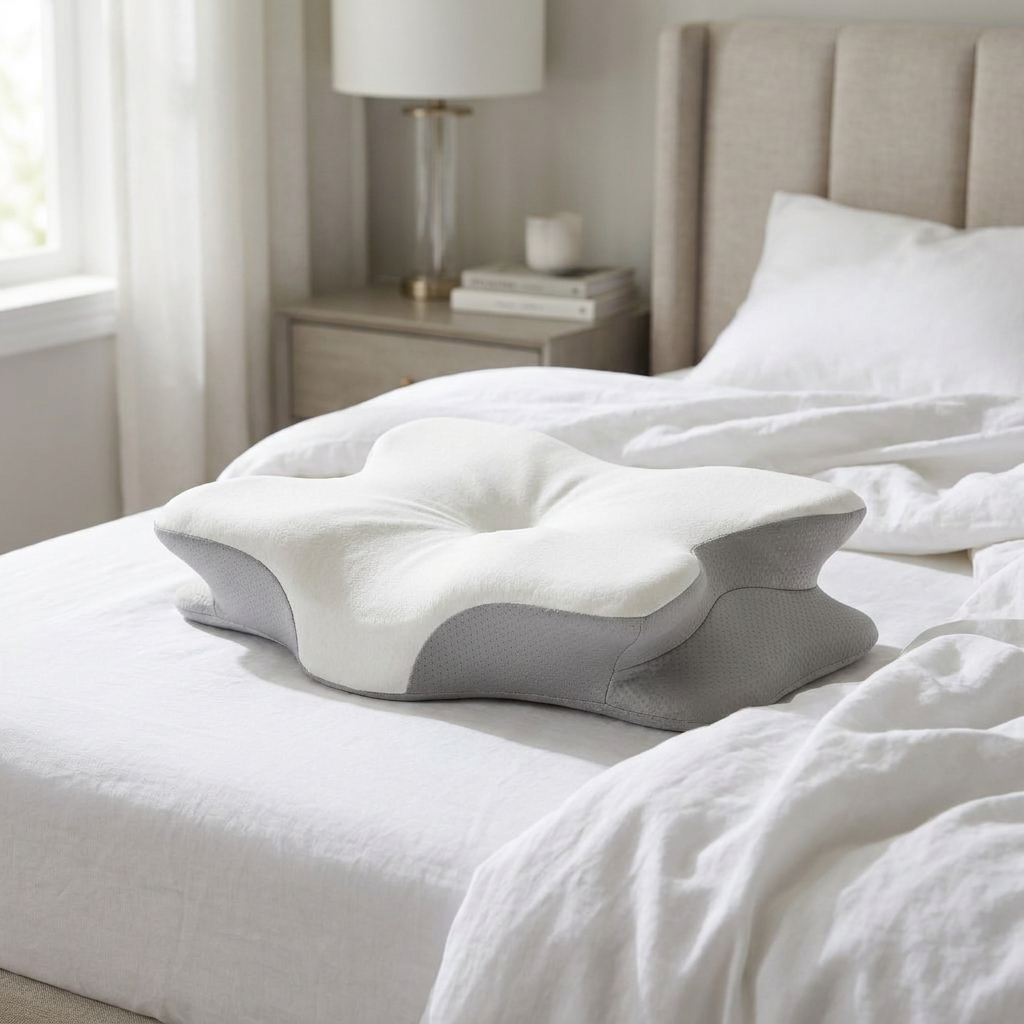 Contour Relief Pillow | Ergonomic Neck & Back Support | Soft Contoured Design
