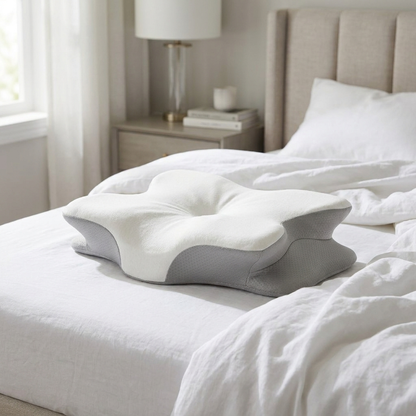 Contour Relief Pillow | Ergonomic Neck & Back Support | Soft Contoured Design