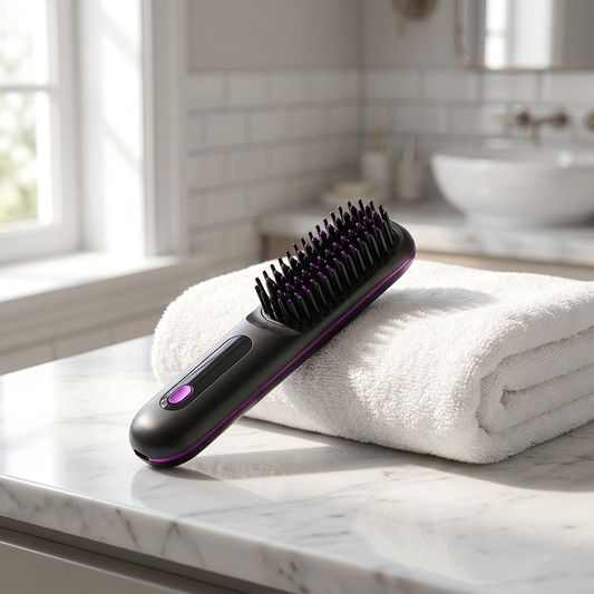 Portable Hair Styling Brush | Cordless Rechargeable Design | Smooth Styling Tool