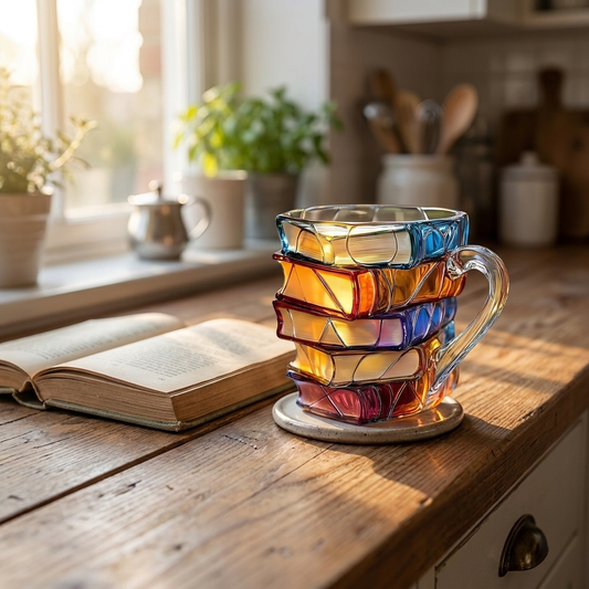 Resin Mug | Handmade 3D Book Design | Novelty Coffee & Tea Cup