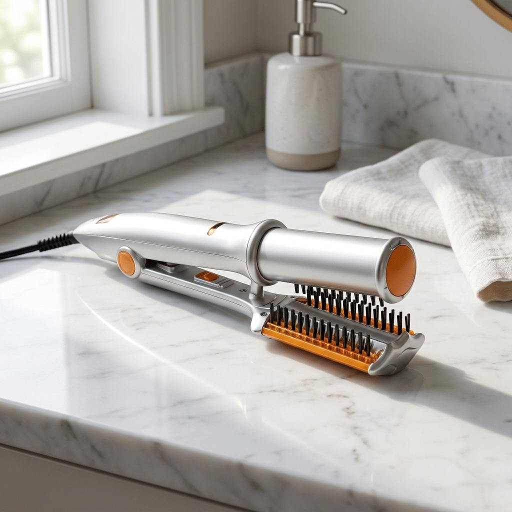 2-in-1 Rotating Hair Brush | Styling & Smoothing | Rechargeable Design