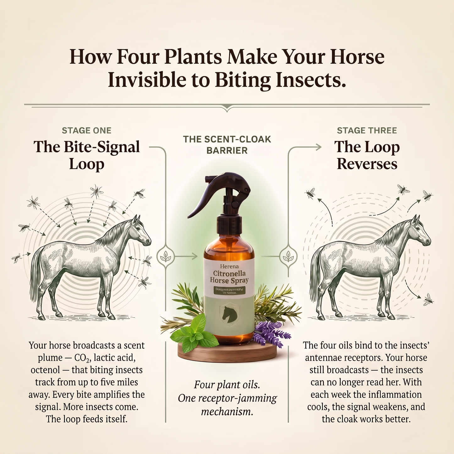Herena™ Equine Shield - Plant-Based Horse & Pony Bug Repellent