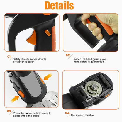 Electric Hedge Trimmer | Telescopic Pole | 2 Interchangeable Blades | 3.6m Reach | Handheld or Pole