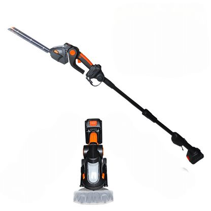 Electric Hedge Trimmer | Telescopic Pole | 2 Interchangeable Blades | 3.6m Reach | Handheld or Pole