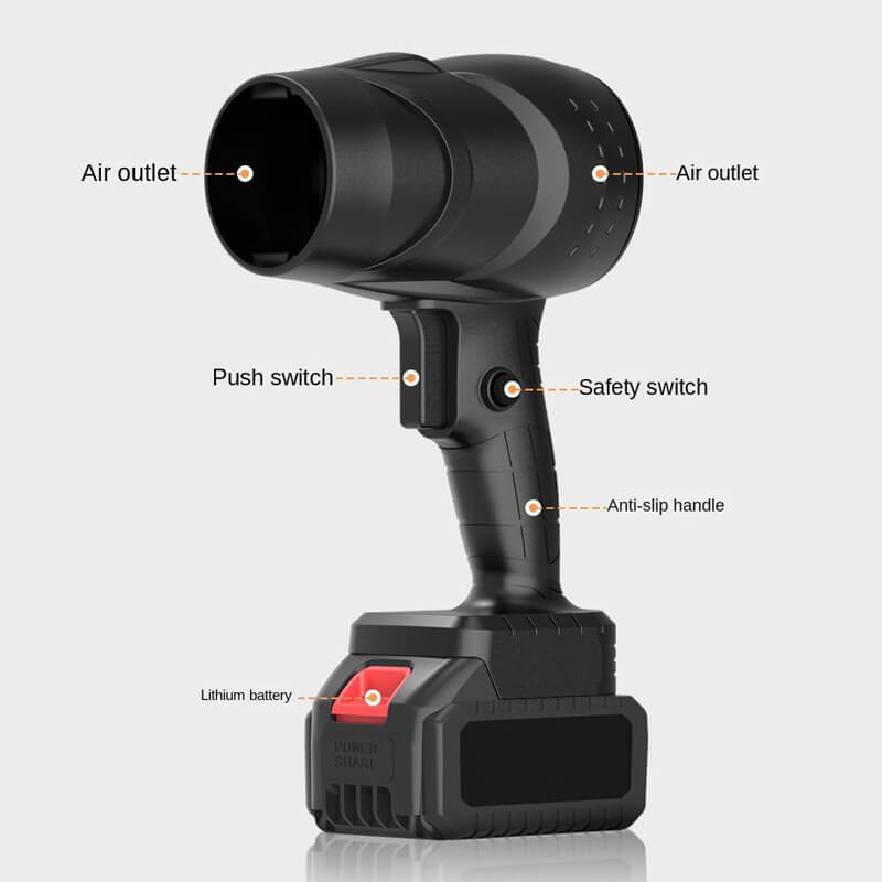 Cordless Air Blower | Brushless Motor | Adjustable Speed | High-Pressure | Black & Blue