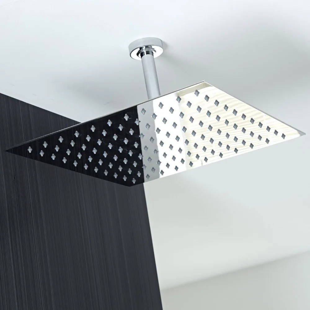 Ceiling Rainfall Shower Head | 16-Inch Filtered | Ultra Thin Design