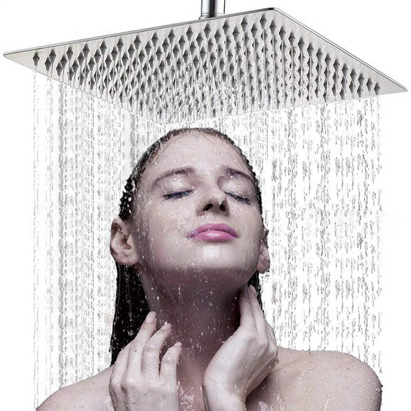Ceiling Rainfall Shower Head | 16-Inch Filtered | Ultra Thin Design