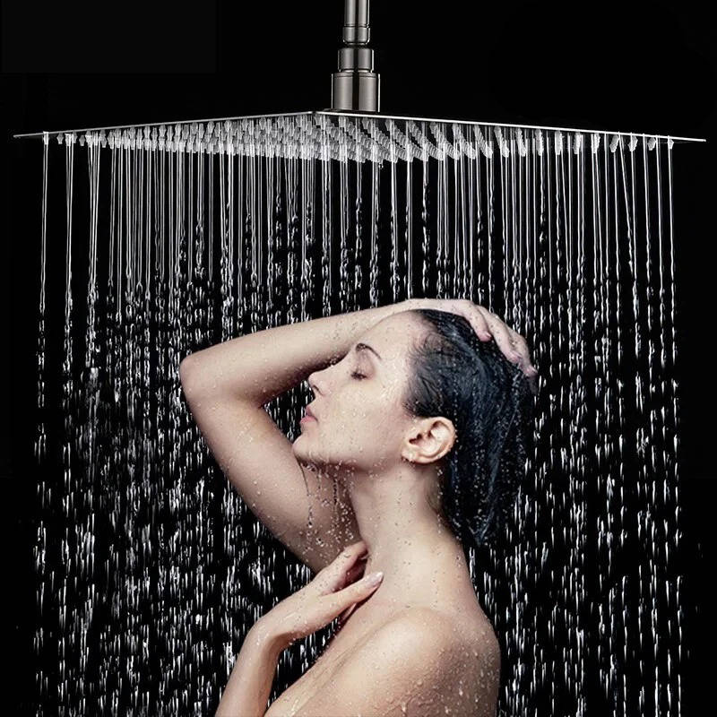 Ceiling Rainfall Shower Head | 16-Inch Filtered | Ultra Thin Design