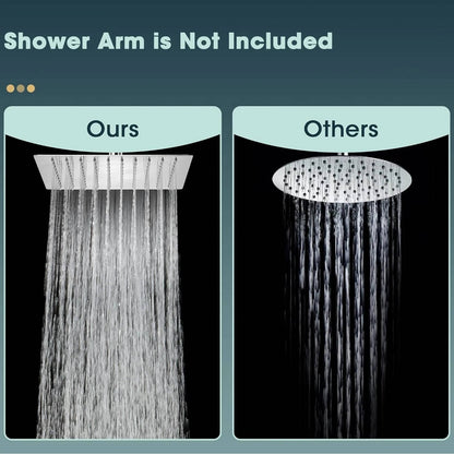 Ceiling Rainfall Shower Head | 16-Inch Filtered | Ultra Thin Design