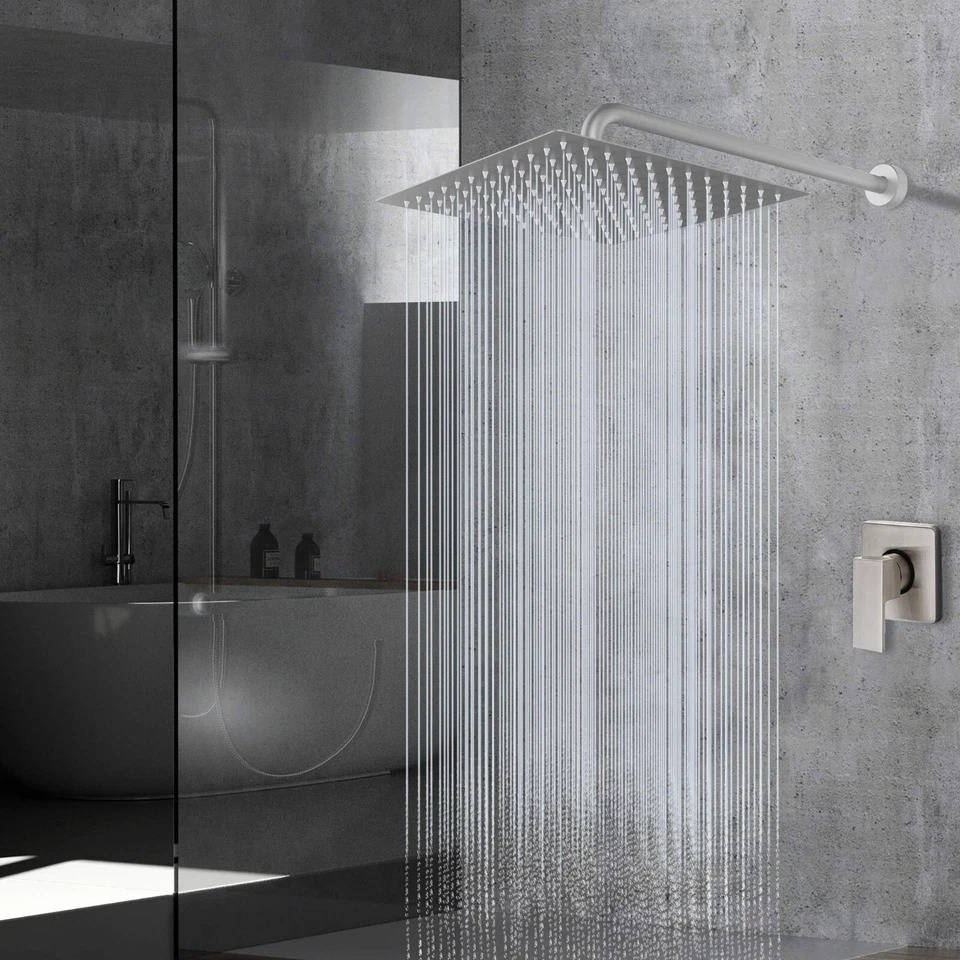 Ceiling Rainfall Shower Head | 16-Inch Filtered | Ultra Thin Design