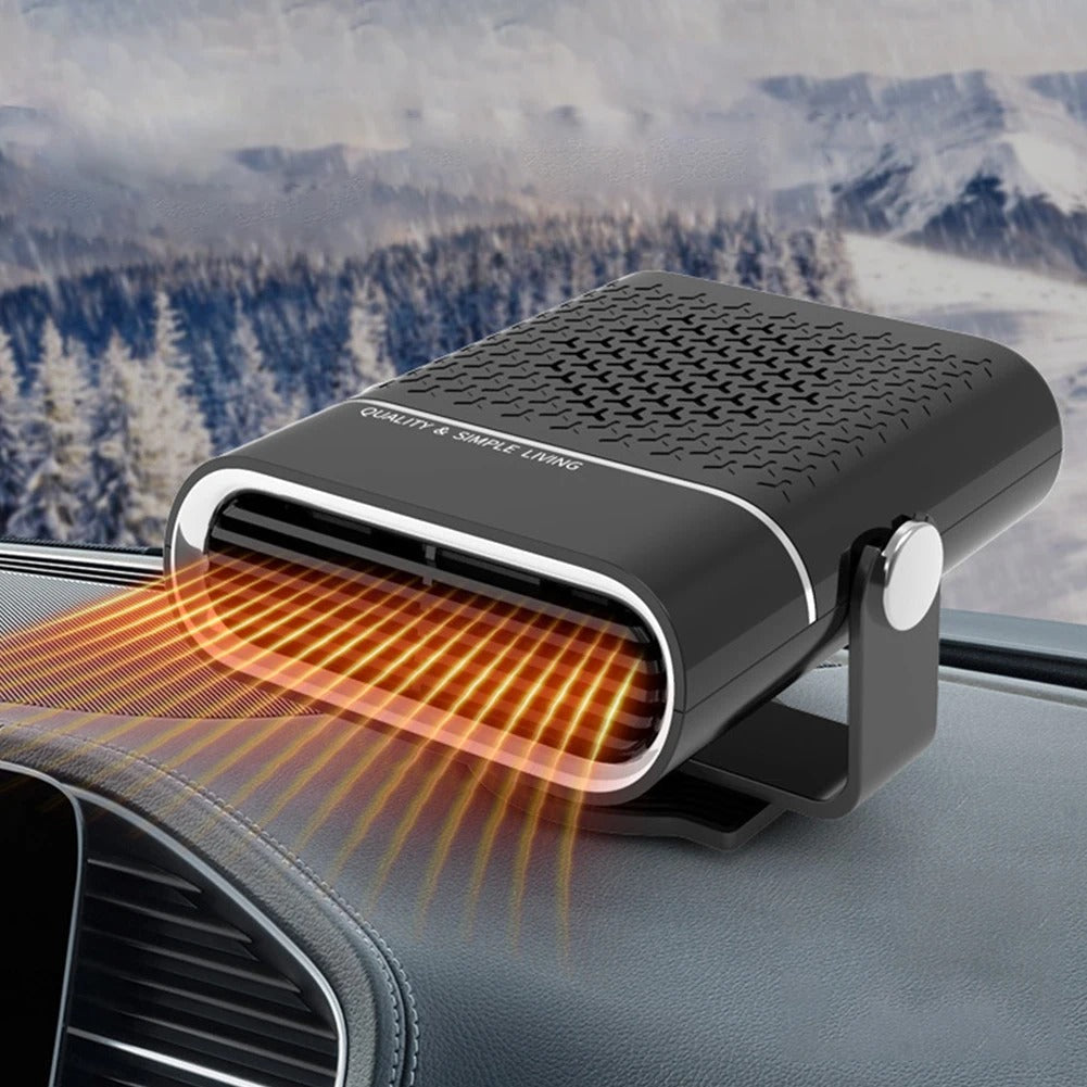 Car Fan | 4-in-1 Heating & Cooling | 12V/24V | 360 Degree Rotation | White & Black