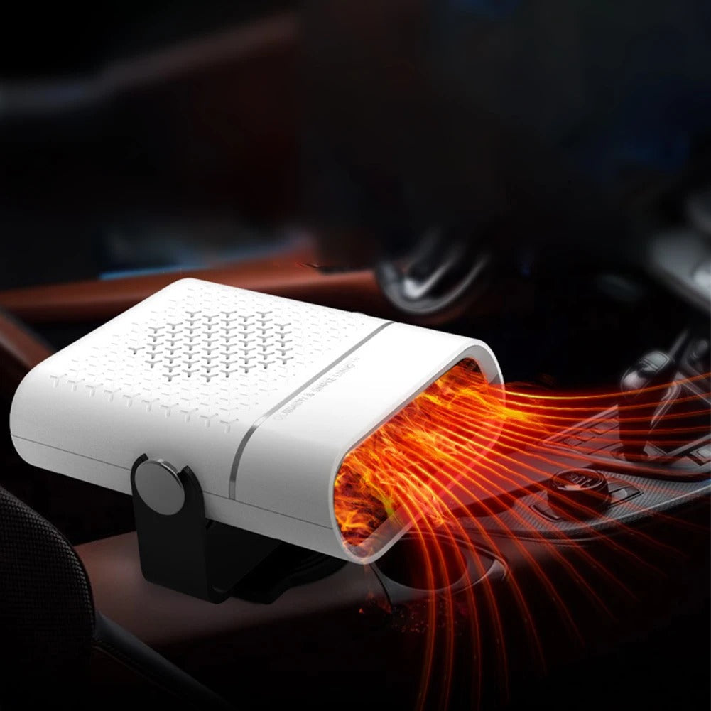 Car Fan | 4-in-1 Heating & Cooling | 12V/24V | 360 Degree Rotation | White & Black