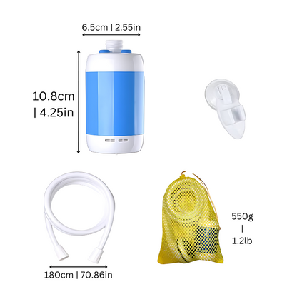 Outdoor Shower | Rechargeable Battery | Adjustable Flow | Built-In Filter | Camping & Travel