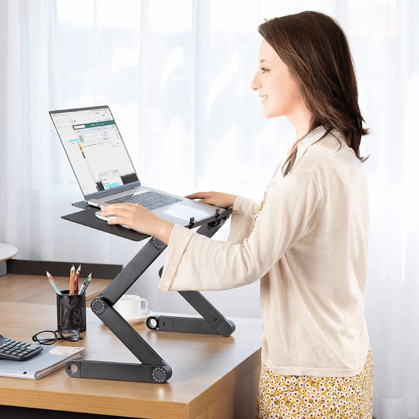Laptop Stand | Aluminium Alloy | 360 Degree Adjustable | Foldable to 4cm | Fits 7-21in Laptops