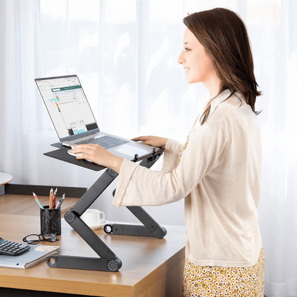 Laptop Stand | Aluminium Alloy | 360 Degree Adjustable | Foldable to 4cm | Fits 7-21in Laptops