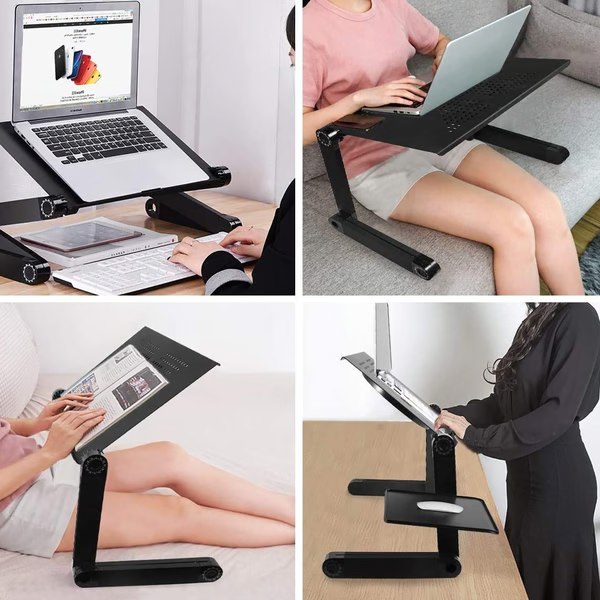 Laptop Stand | Aluminium Alloy | 360 Degree Adjustable | Foldable to 4cm | Fits 7-21in Laptops