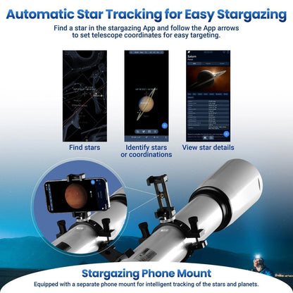 210x Telescope | Star Tracking App Compatible | Beginner-Friendly Design
