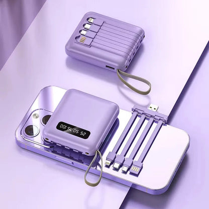 4-in-1 Power Bank | USB-C Fast Charging | 10000 & 20000mAh | Black, White & Purple