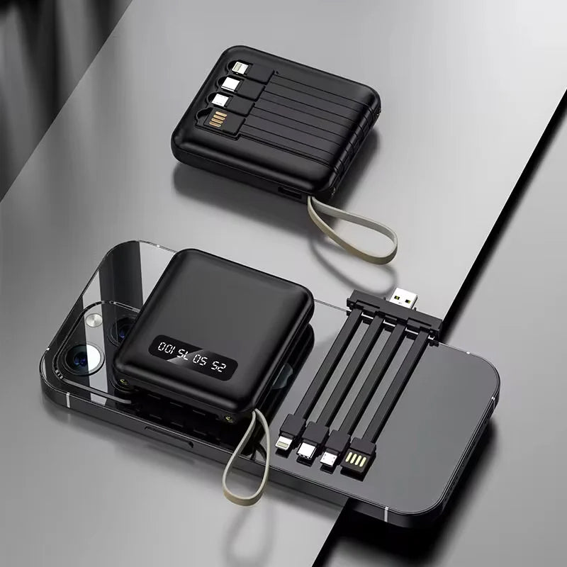 4-in-1 Power Bank | USB-C Fast Charging | 10000 & 20000mAh | Black, White & Purple