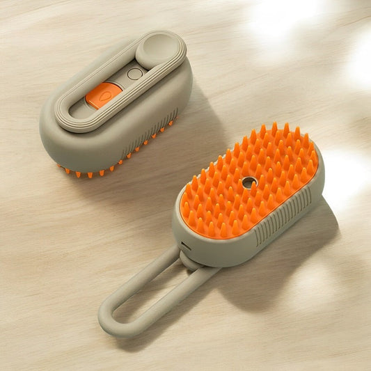 Pet Steam Brush | Cat & Dog Grooming Tool | Steam Cleaning Function