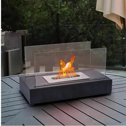 Tabletop Fire Pit with S'mores Maker Kit | Portable Mini Fireplace | Indoor & Outdoor