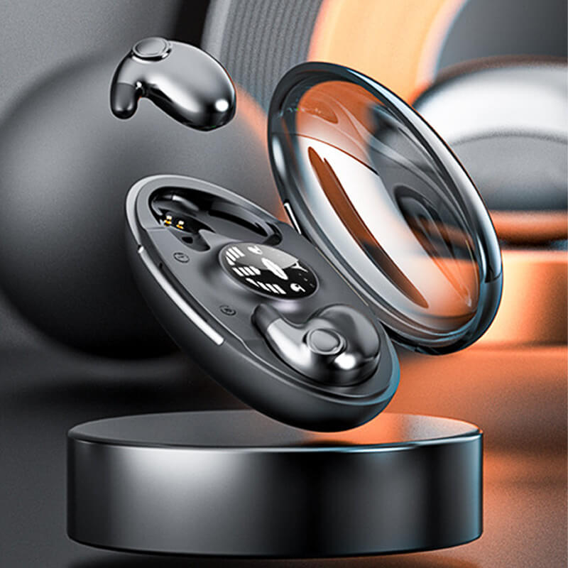 Sleep Earbuds | Bluetooth 5.3 | 6-Hour Playback | Built-In Mic | USB Charging | Black & White