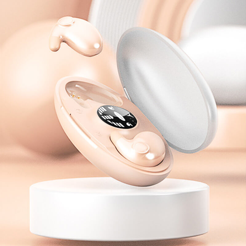 Sleep Earbuds | Bluetooth 5.3 | 6-Hour Playback | Built-In Mic | USB Charging | Black & White