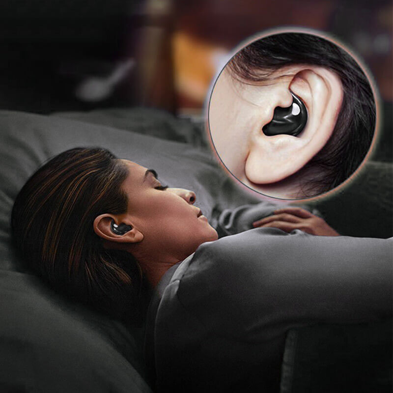 Sleep Earbuds | Bluetooth 5.3 | 6-Hour Playback | Built-In Mic | USB Charging | Black & White