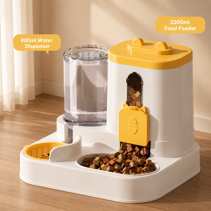 Automatic Pet Feeder & Water Dispenser | For Dogs & Cats | Programmable Design